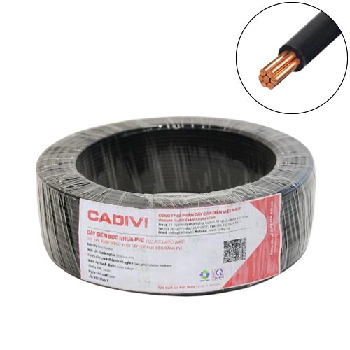 Cáp điện 1 ruột đồng vỏ nhựa CV-4 (7/0.85) 0.6/1kV